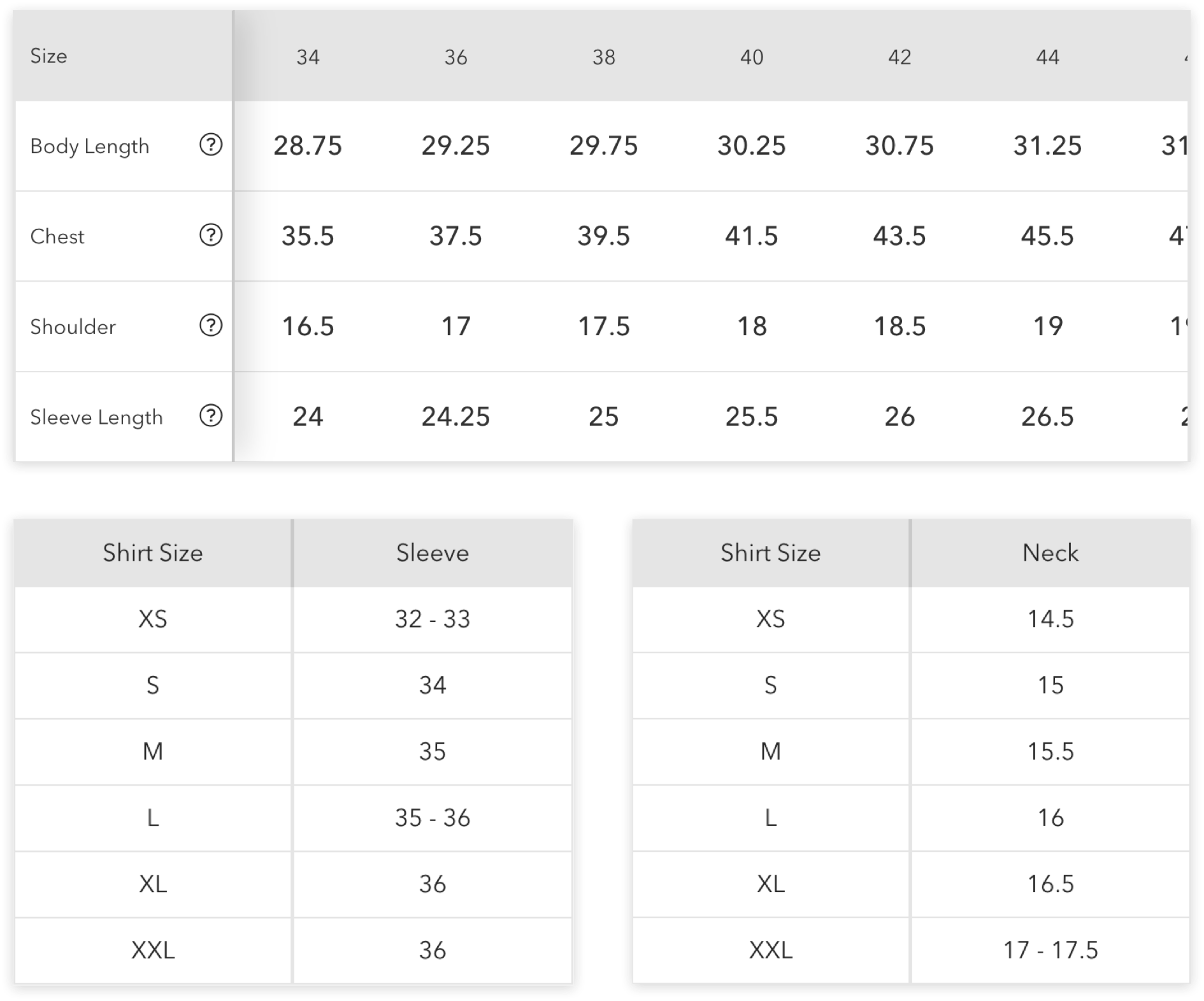 Size-Charts